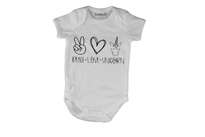 Peace. Love. Unicorn - Baby Grow
