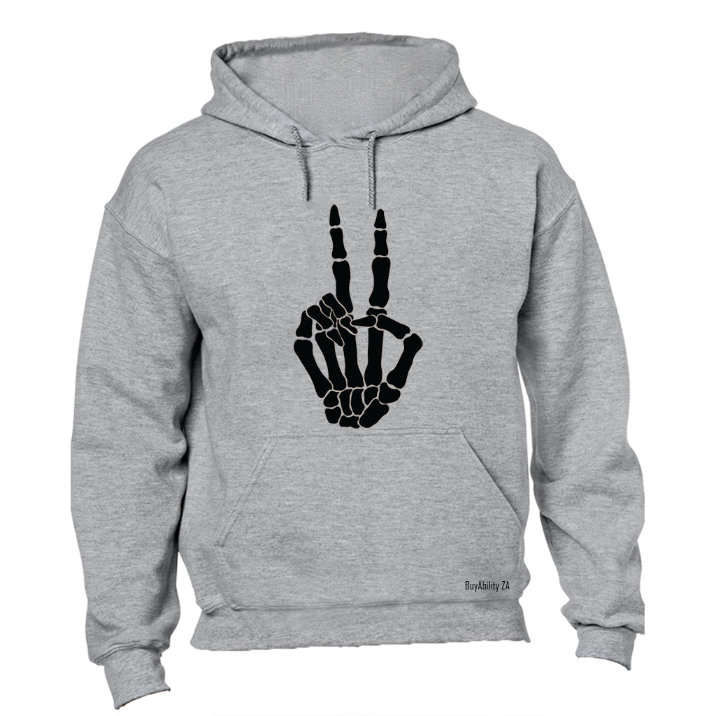 Skeleton Peace Sign - Halloween - Hoodie