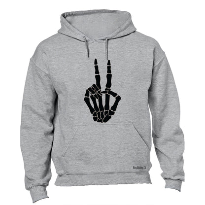 Skeleton Peace Sign - Halloween - Hoodie