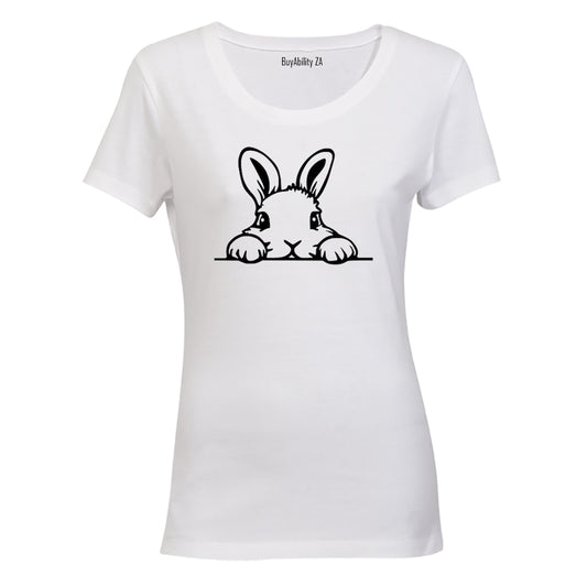 Peeking Bunny - Ladies - T-Shirt