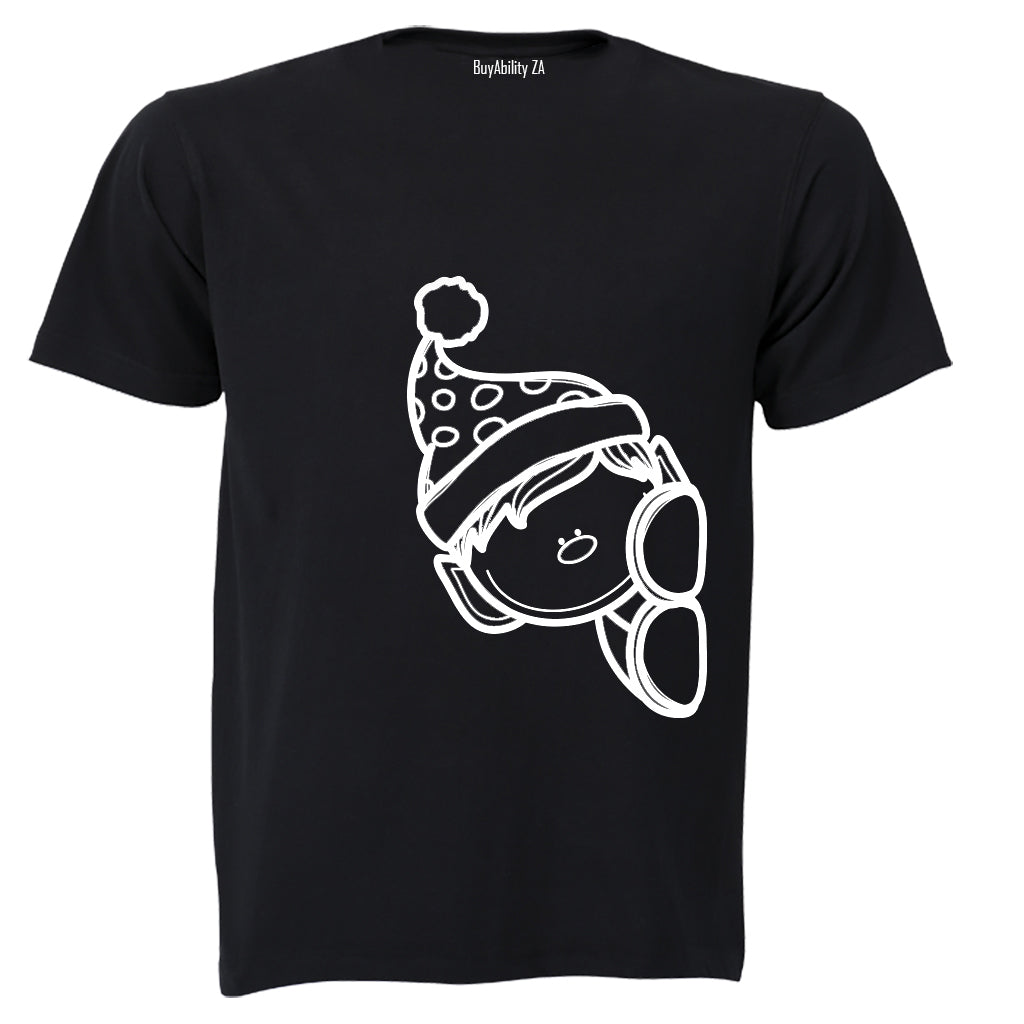 Peeking Christmas Elf - Kids T-Shirt - BuyAbility