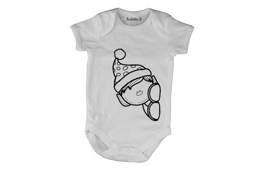 Peeking Christmas Elf - Baby Grow