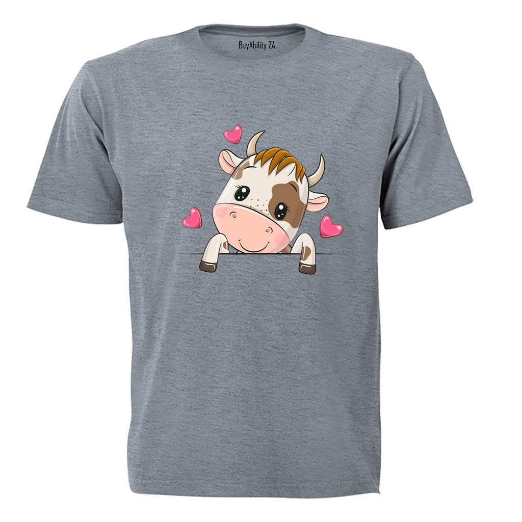 Peeking Cow - Kids T-Shirt