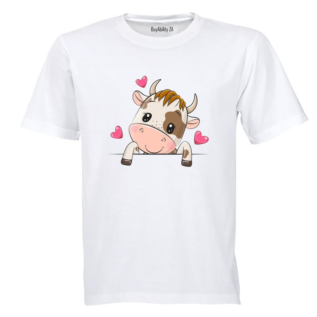 Peeking Cow - Kids T-Shirt