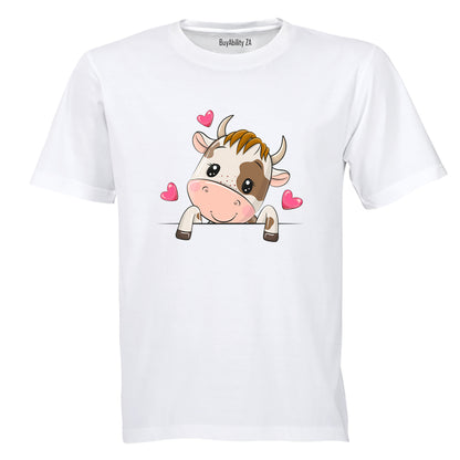 Peeking Cow - Kids T-Shirt