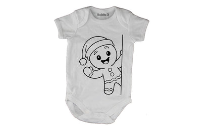 Peeking Christmas Gingerbread Man - Baby Grow - BuyAbility South Africa