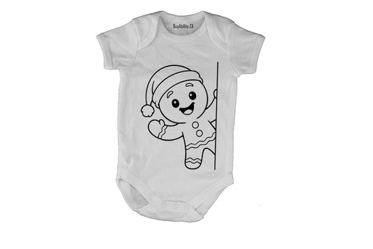 Peeking Christmas Gingerbread Man - Baby Grow - BuyAbility South Africa