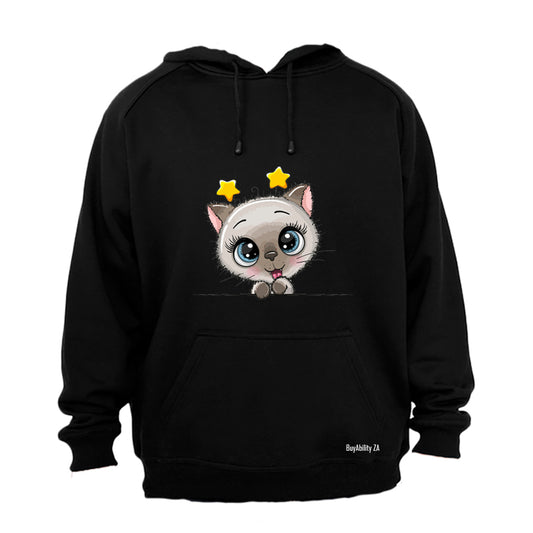 Peeking Kitten - Stars - Hoodie