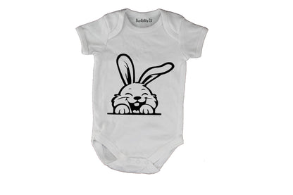 Peeking Laughing Easter Bunny - Baby Grow