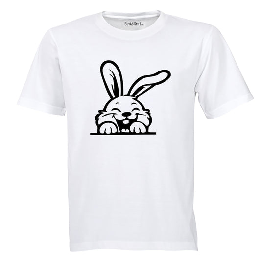 Peeking Laughing Easter Bunny - Kids T-Shirt