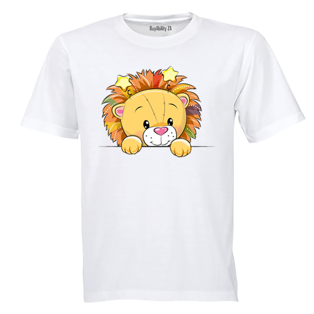 Peeking Lion - Kids T-Shirt - BuyAbility