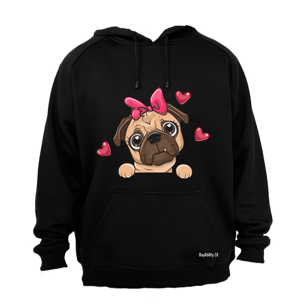 Peeking Love Pug - Hoodie