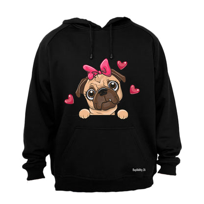 Peeking Love Pug - Hoodie