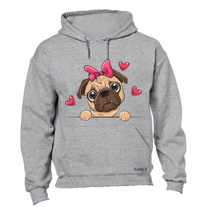 Peeking Love Pug - Hoodie