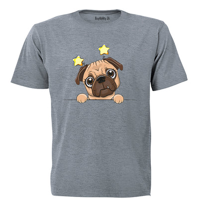 Peeking Pug, Stars - Kids T-Shirt - BuyAbility