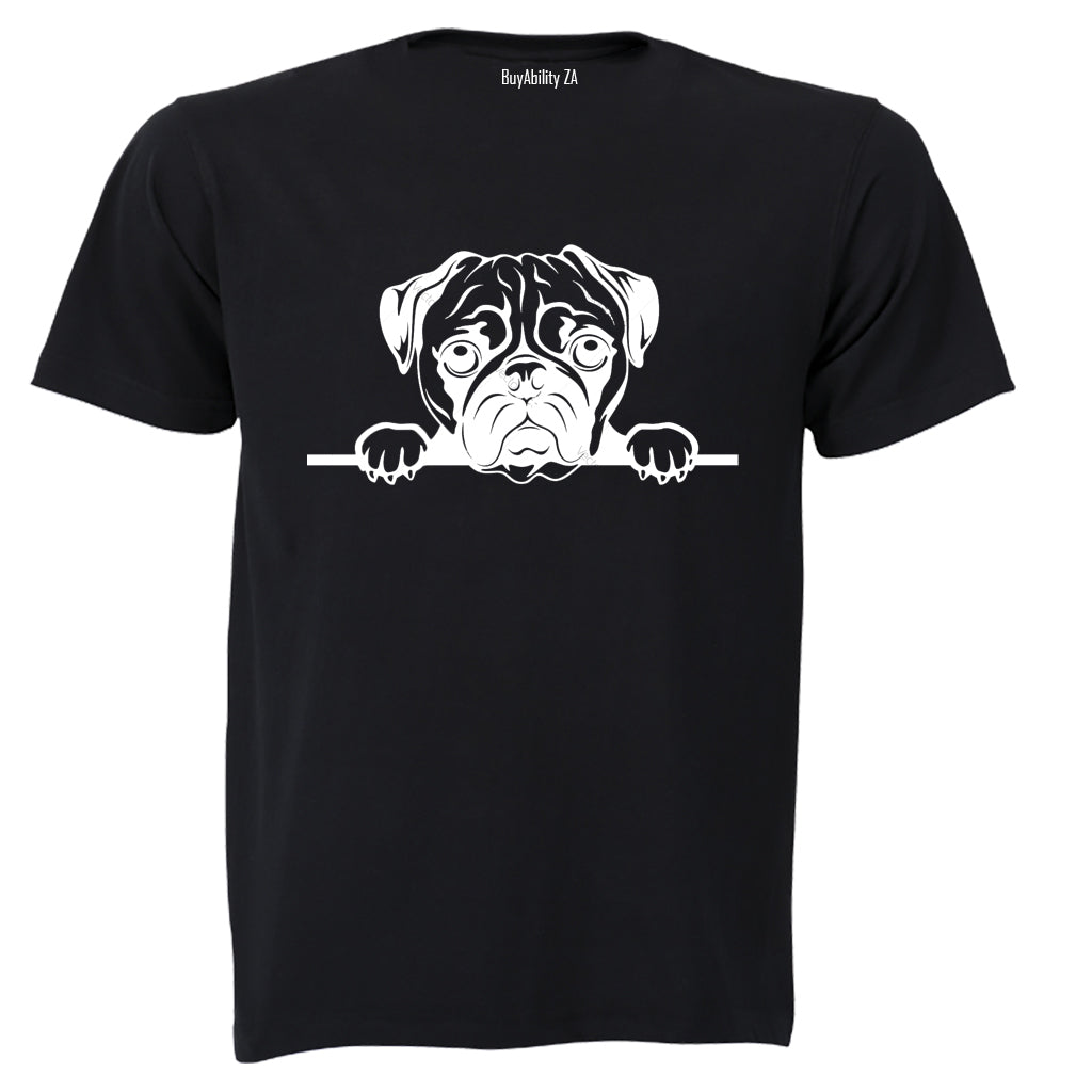 Peeking Pug - Adults - T-Shirt