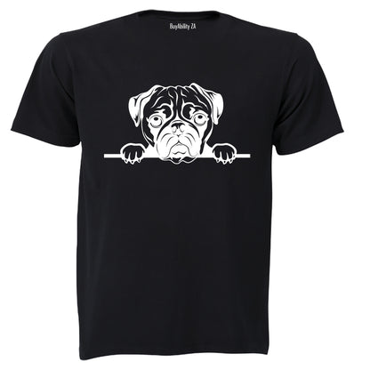 Peeking Pug - Adults - T-Shirt