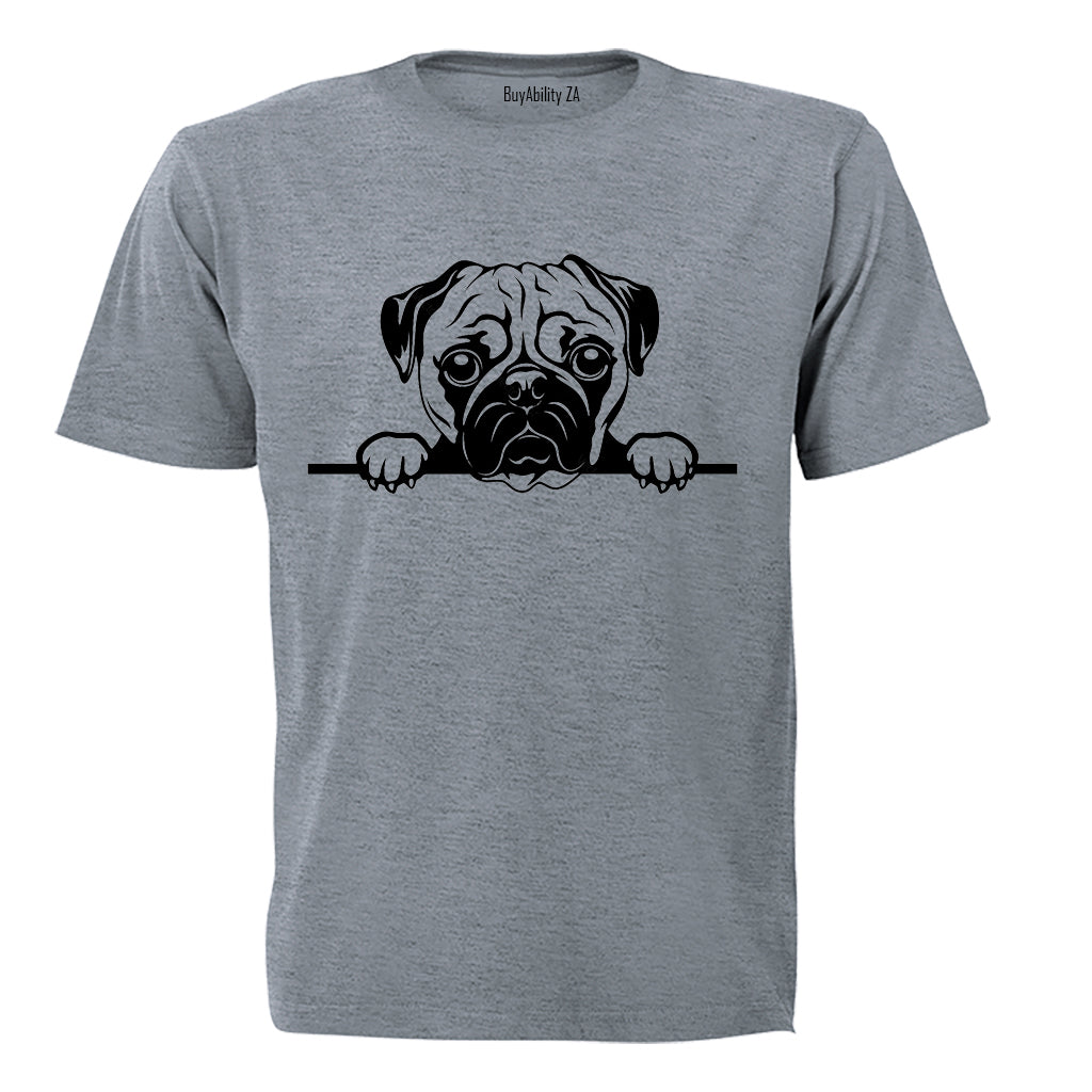 Peeking Pug - Kids T-Shirt