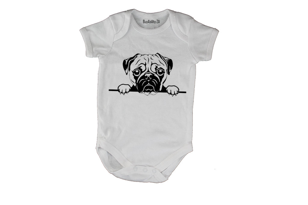 Peeking Pug - Baby Grow