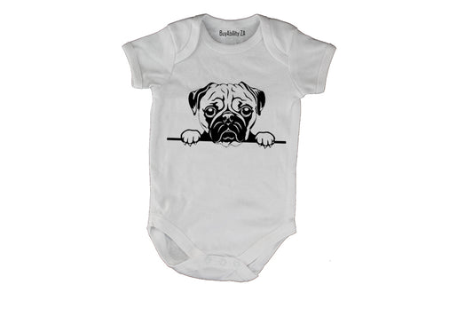 Peeking Pug - Baby Grow