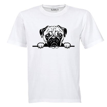Peeking Pug - Adults - T-Shirt