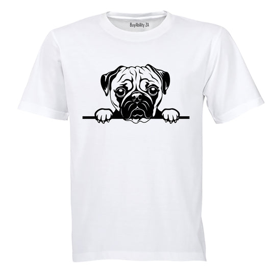 Peeking Pug - Adults - T-Shirt