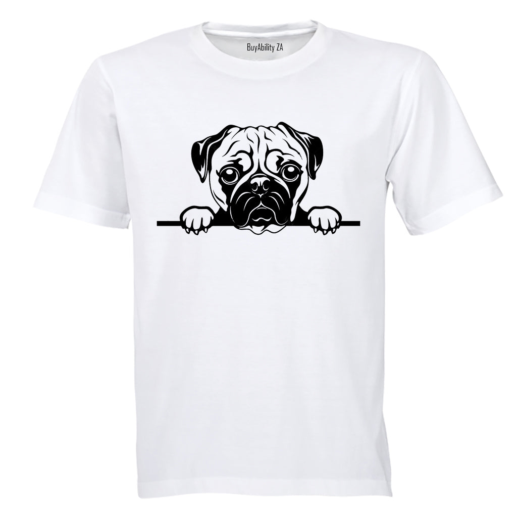 Peeking Pug - Kids T-Shirt