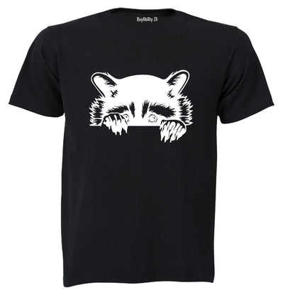 Peeking Racoon - Adults - T-Shirt - BuyAbility