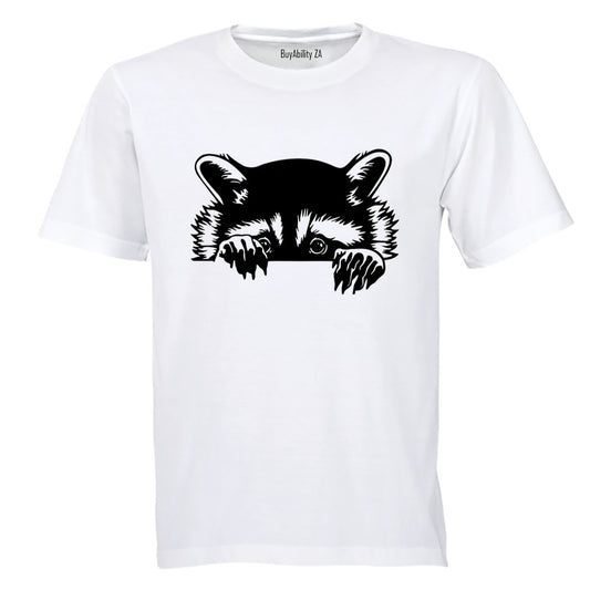 Peeking Racoon - Adults - T-Shirt