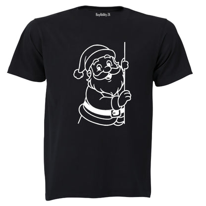 Peeking Christmas Santa - Kids T-Shirt - BuyAbility South Africa