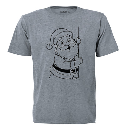 Peeking Christmas Santa - Kids T-Shirt - BuyAbility South Africa