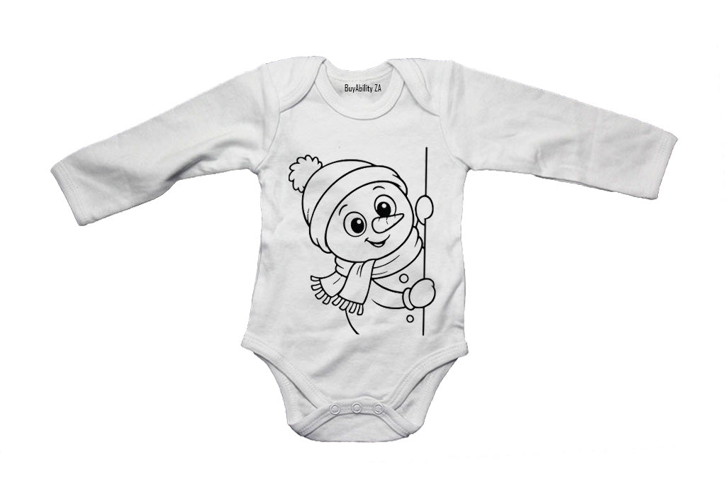 Peeking Snowman - Baby Grow - BuyAbility South Africa