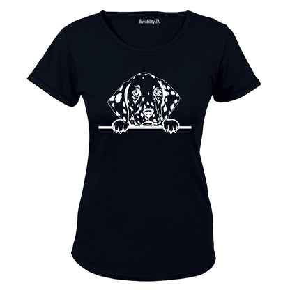 Peeking Dalmatian - Ladies - T-Shirt