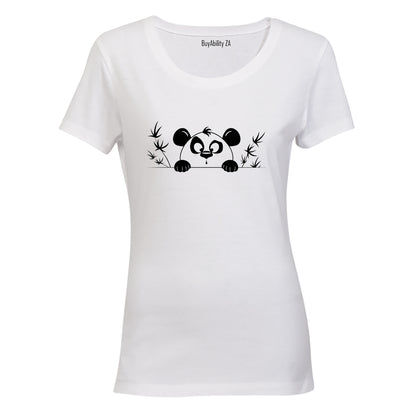 Peeking Panda - Ladies - T-Shirt