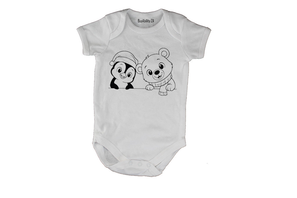 Peeking Christmas Snow Friends - Baby Grow - BuyAbility South Africa