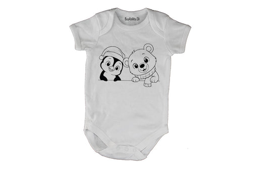 Peeking Christmas Snow Friends - Baby Grow - BuyAbility South Africa