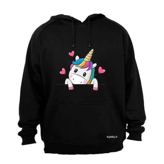 Peeking Unicorn - Hoodie