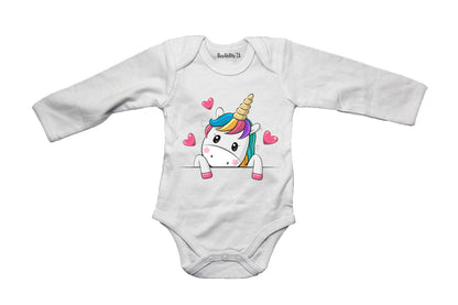 Peeking Unicorn - Baby Grow