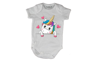 Peeking Unicorn - Baby Grow