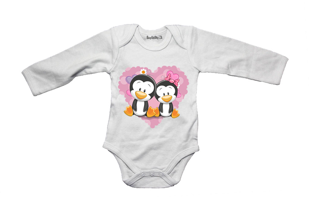 Penguin Valentine Couple - Baby Grow