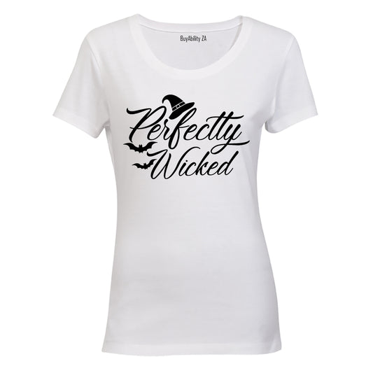 Perfectly Wicked - Witch Hat - Halloween Inspired - Ladies - T-Shirt