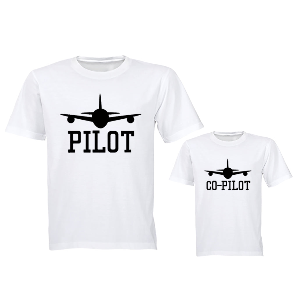 Pilot and Co-Pilot - Family Tees - Dad | Young Child - BuyAbility