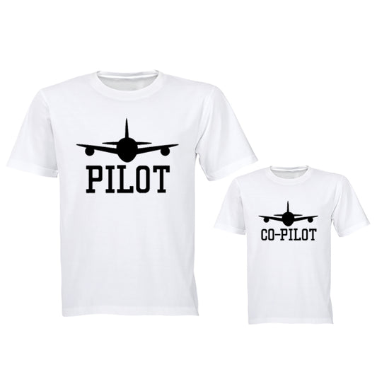 Pilot and Co-Pilot - Family Tees - Dad | Young Child - BuyAbility