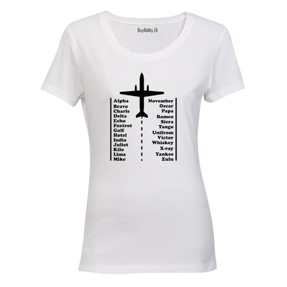 Pilot Alphabet Code - Ladies - T-Shirt