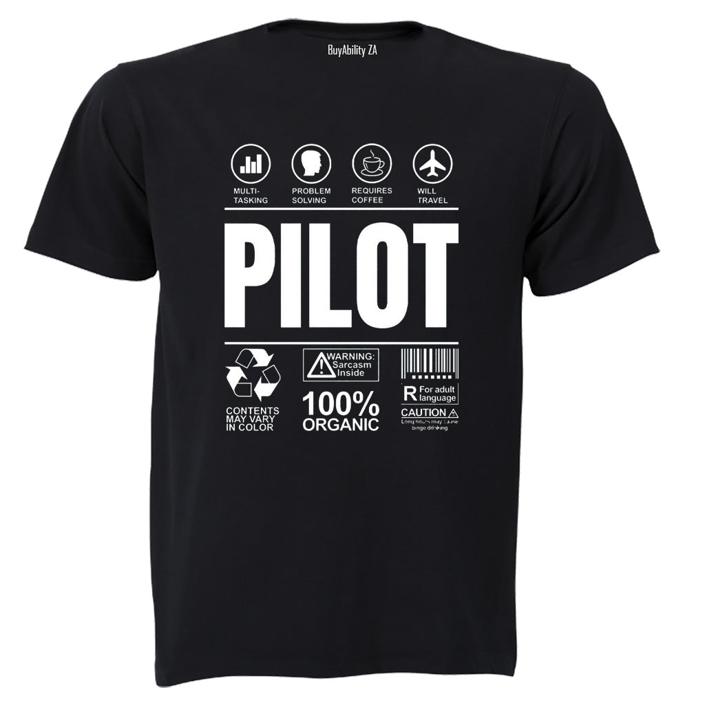 Pilot Label - Adults - T-Shirt - BuyAbility South Africa