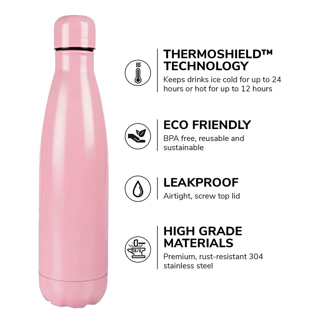 Best Mom Ever - 500ml Pink Stainless Steel Bottle