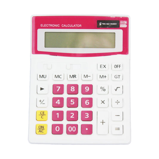 Large Pink Desktop Calculator