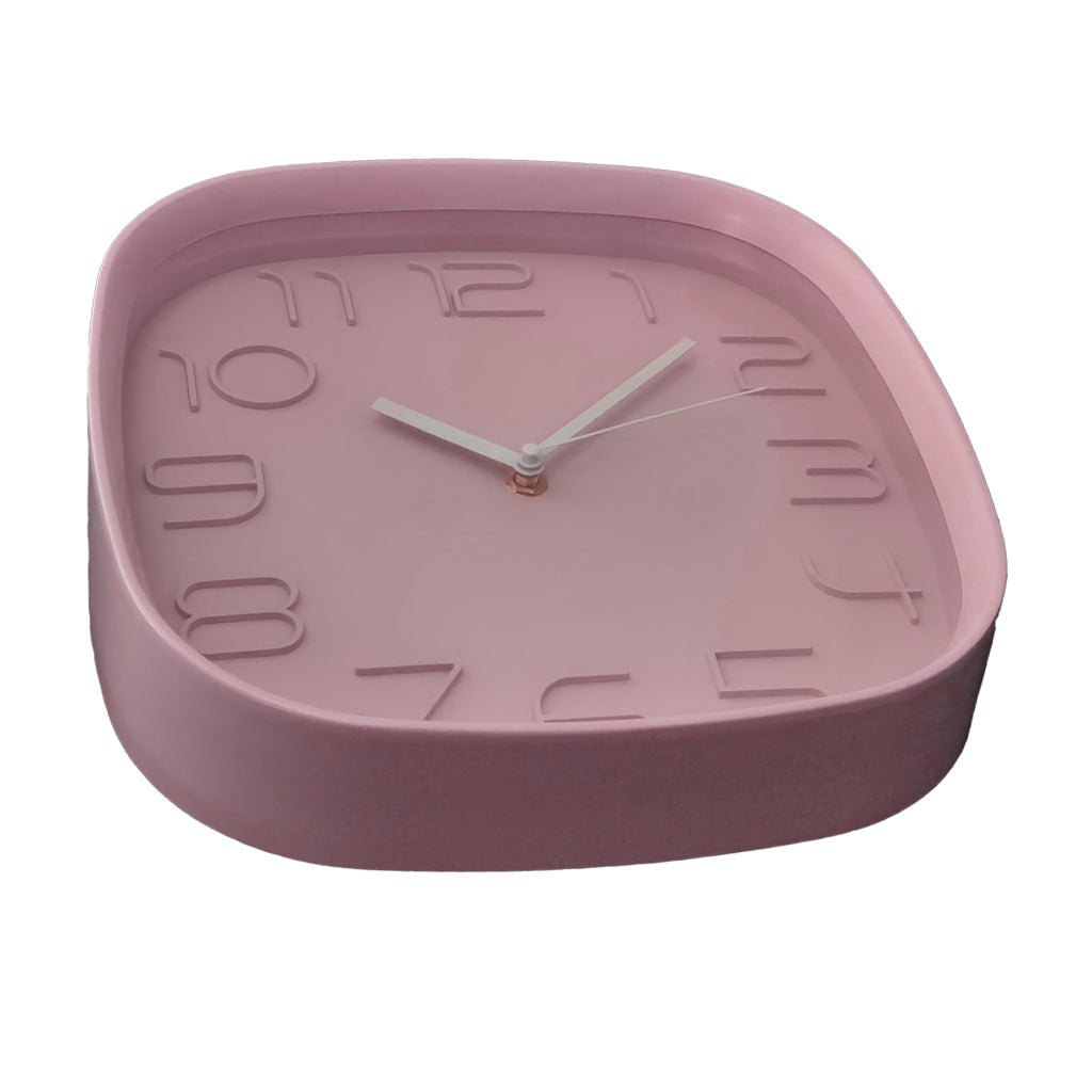 Pink Square Wall Clock