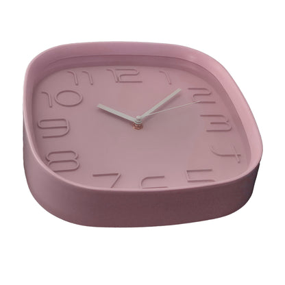 Pink Square Wall Clock