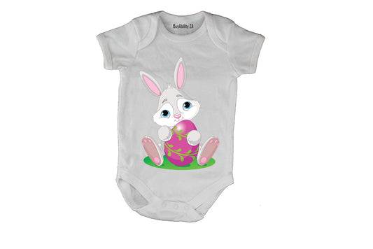 Pink Egg - Easter Bunny - Baby Grow